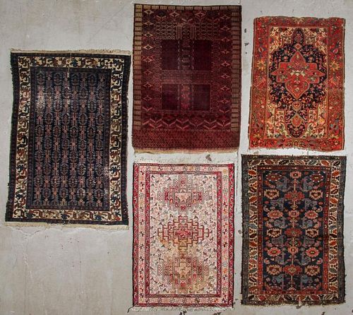 5 Antique/Old Persian and Turkmen Rugs