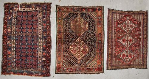 3 Antique West Persian & Shiraz Rugs