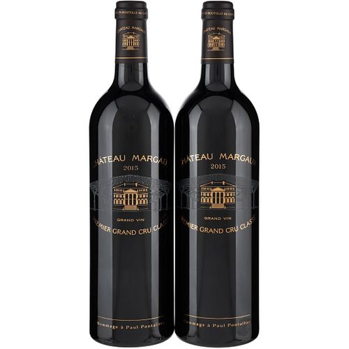 Château Margaux. Cosecha 2015. Grand Vin. Premier Grand Cru Classé. Margaux. Niveles: llenado alto. Piezas: 2.