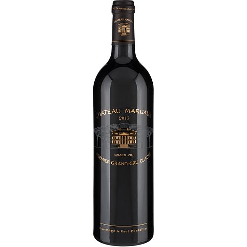Château Margaux. Cosecha 2015. Grand Vin. Premier Grand Cru Classé. Margaux. Nivel: llenado alto. Calificación: 98 / 100.
