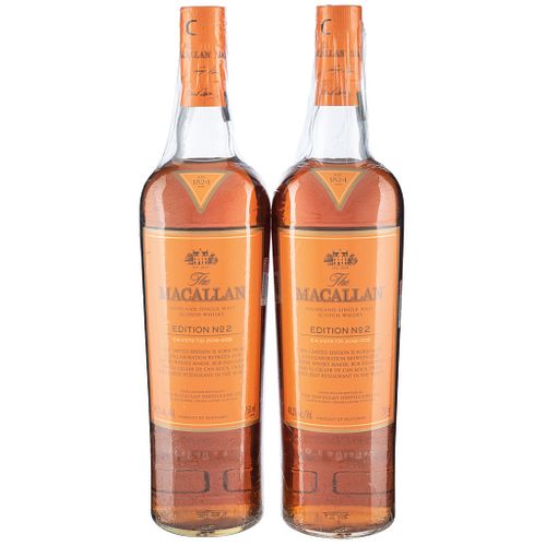 The Macallan. Edition N° 2. Single malt. Scotch whisky. Piezas: 2.