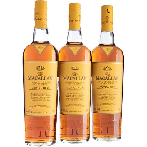 The Macallan. Edition no. 3. Single Malt. Scotch Whisky. Piezas: 3.