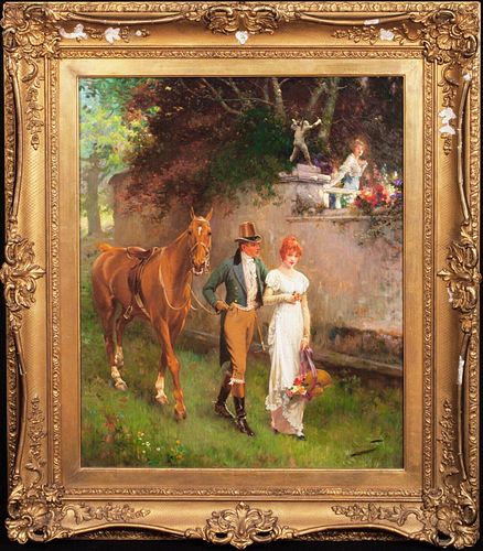  THE ARDENT SUITOR PORTRAIT OIL PAINTING
