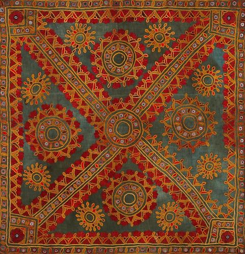 Framed Indian Tribal Textile