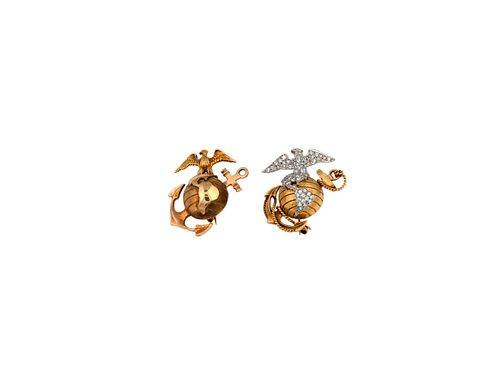 Tiffany & Co Gold Diamond US Marine Corp Insignia