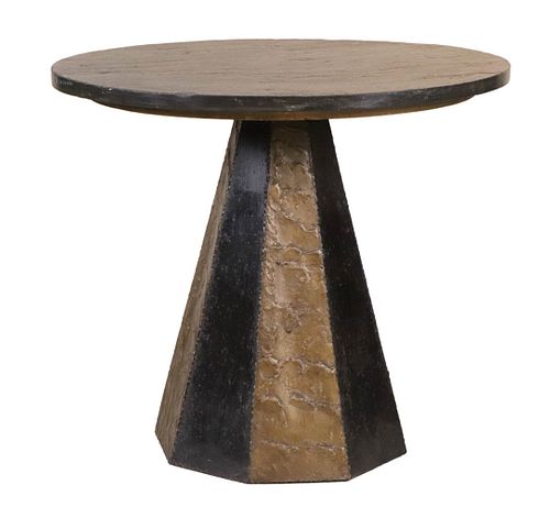 Paul Evans Stone Top and Metal Occasional Table