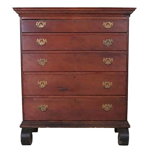 Chippendale Cherrywood Chest of Drawers