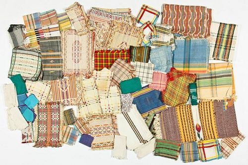 Study Group of over 100 Vintage Handwoven Textiles