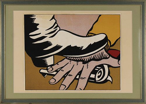Roy Lichtenstein, Lithograph, "Foot and Hand"