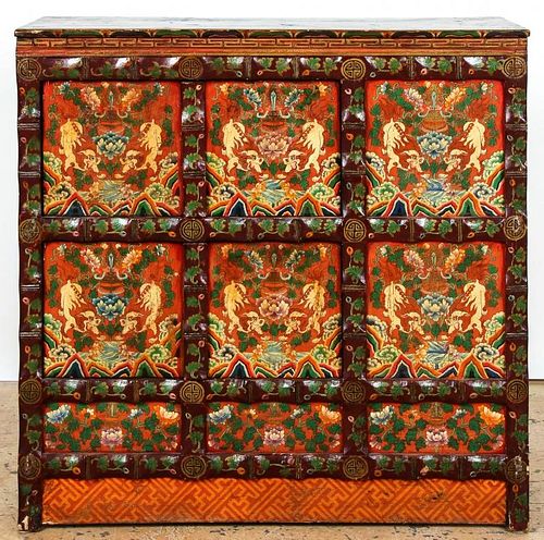 Antique Tibetan Monastery Cabinet