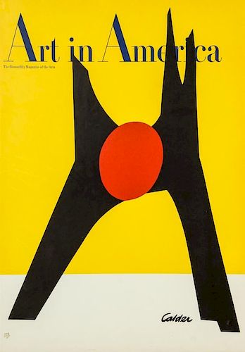 Framed Calder Art in America Magazine Advertising Poster