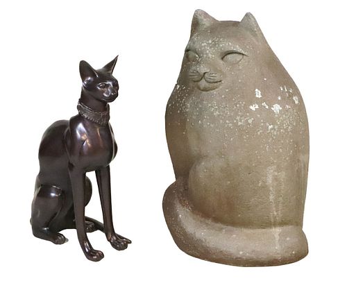 Bronze Egyptian Cat Sculpture, Risner