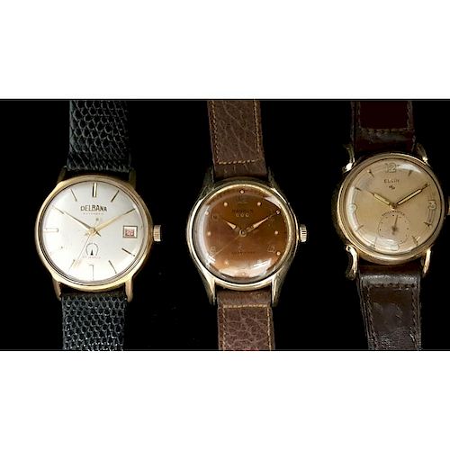Delbana, Elgin And Benrus Wrist Watches