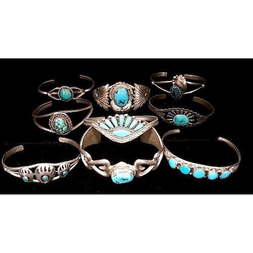 Sterling Silver and Turquoise Cuff Bracelets