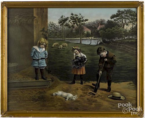 Last Honors to Bunny color lithograph, ca. 1900, 16'' x 20''.