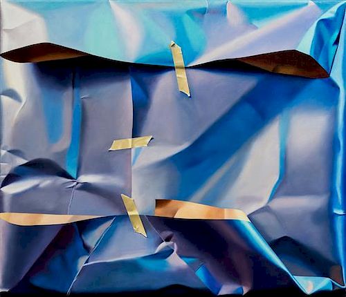 Yrjo Edelmann, (Swedish, b. 1941), Packed Blue and Grey Heaven, 2005