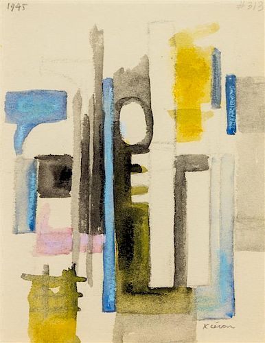 Jean Xceron, (Greek, 1890-1967), Composition 313, 1945