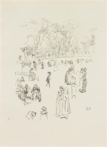 James Abbott McNeill Whistler, (American, 1834-1903), Nursemaids: Les Bonnes du Luxembourg, c. 1894