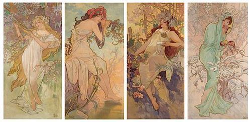 Alphonse Mucha, (Czech, 1860-1939), Les quatres saisons, c. 1896
