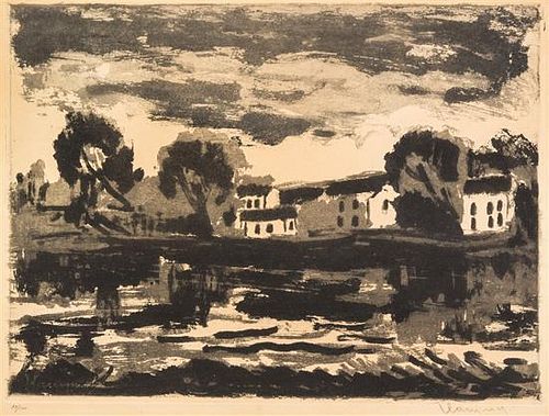 * Maurice de Vlaminck, (French, 1876-1958), L'Oise a Cergy, 1926