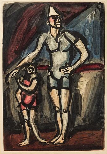 * Georges Rouault, (French, 1871-1958), Clown et Enfant, 1930 (from Cirque)
