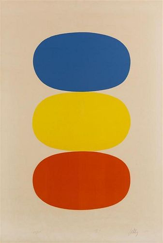 Ellsworth Kelly, (American, 1923-2015), Blue and Yellow and Red-Orange (Bleu et jaune et rouge-orange)