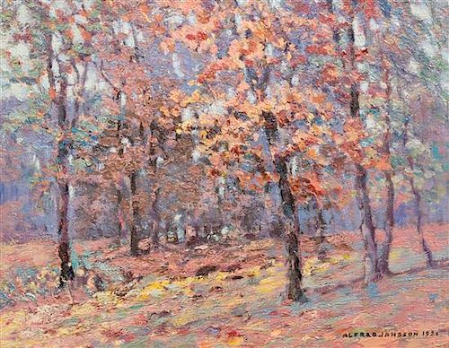 Alfred Jansson, (American/Swedish, 1863–1931), Forest Scene, 1921