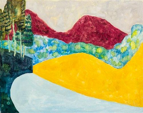 Sally Michel, (American, 1902-2003), Landscape, 1988