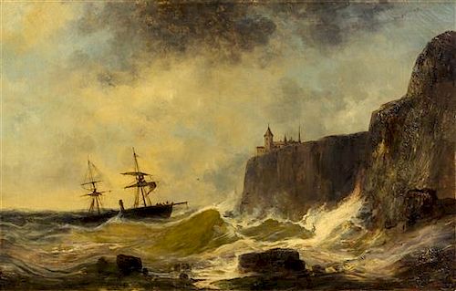 Josef Carl Berthold Puttner, (Czech, 1821–1881), Approaching the Cliffs