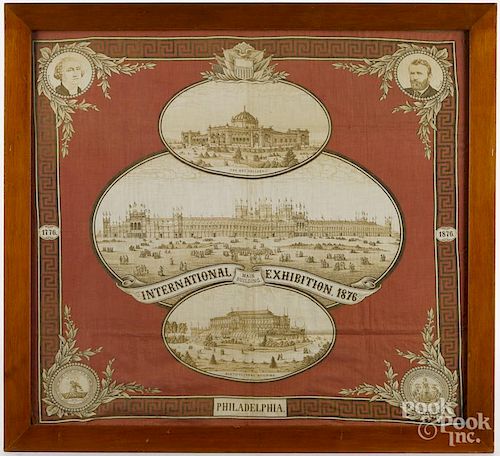 U.S. Centennial handkerchief, 24'' x 26''.
