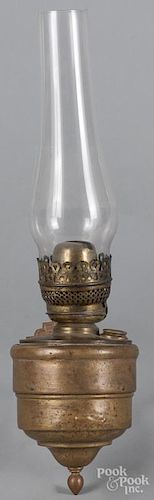 Railroad brass kerosene lamp, 19th c., taken from the Reading Railroad train wreck