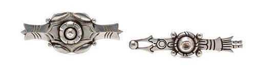A Collection of Silver Bar Brooches, William Spratling, Circa 1933-38, 21.80 dwts.