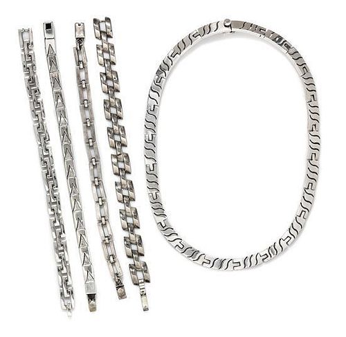 A Collection of Silver Jewelry, 135.00 dwts.