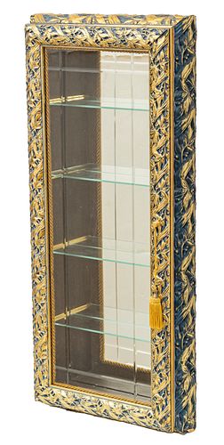 Wall Hanging Curio Cabinet C. 1950, H 37'' W 16''