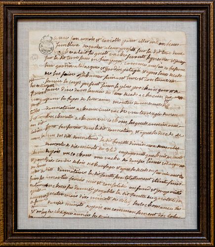 French Canadian Last Will And Testament, C. 1760s, H 9.75'' W 8.5''