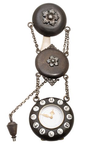 Bakelite Watch Case, Purse Or Belt Clip C. 1930, H 5.2'' 67g