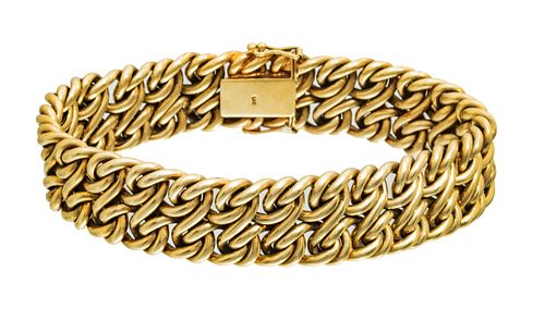 Germany 14K Yellow Gold 585 Bracelet L 7.5'' 47g