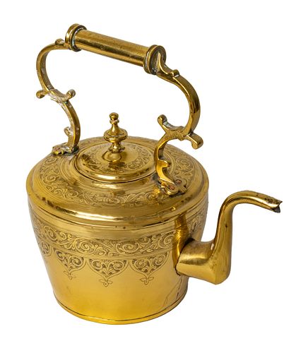 Brass Tea Kettle, 19Th C