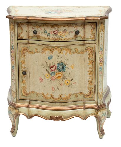 French Provincial Style Hand-painted Cabinet, H 29'' W 26'' Depth 16''