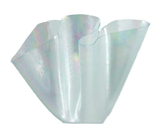 Crystal Hand Blown Vase H 12'' W 16''
