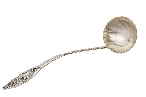 Whiting Manufacturing Company 'Lily Of The Valley' Sterling Silver Ladle,  1885, L 12.5'' 4.53t oz