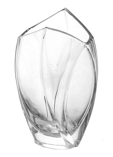 Baccarat (French, 1764) 'Giverny' Crystal Vase, H 11'' W 6'' Depth 4.5''