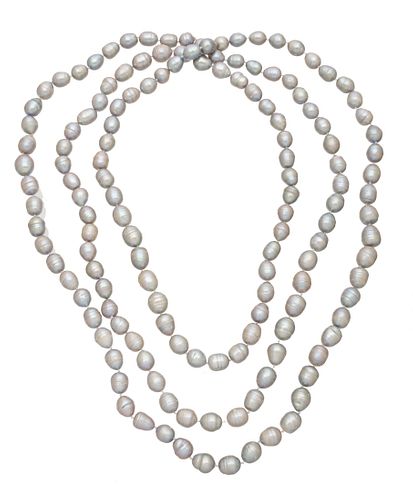 Grey Biwa Pearls, 12 Mm L 94''