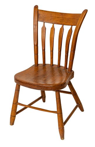 American Pine Arrow Back Side Chair, 19Th C