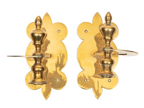 Mottahedeh Brass Candle Sconces, H 8'' 1 Pair