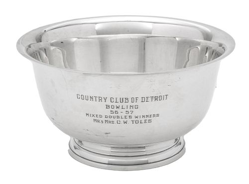 Web Silver Company 'Paul Revere' Sterling Silver Bowl, H 4.25'' Dia. 8'' 11.09t oz