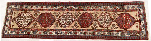 Semi-Antique Persian Serapi All Wool Runner, W 3' 5'' L 12' 7''