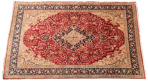 Persian Tabriz Handwoven Wool Rug, C. 1980s, W 8' L 11' 6''