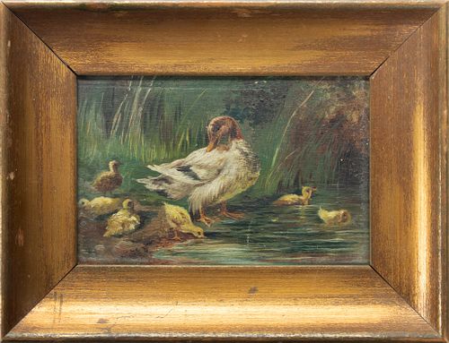 European Oil On Wood Panel  Early 20th C., H 4.5'' W 6.5''