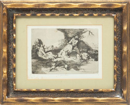 Francisco Goya (Spanish, 1746-1828) Etching On Paper, C. 1863, Se Aprovechan From Los Desastres De La Guerra, H 5'' W 8''